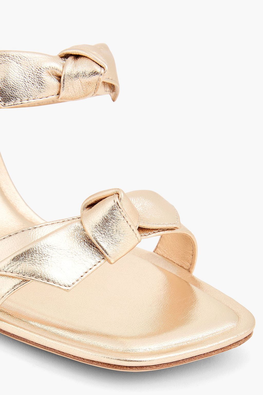 ALEXANDRE BIRMAN Sandalen „Clarita“ aus Metallic-Leder mit Schleife