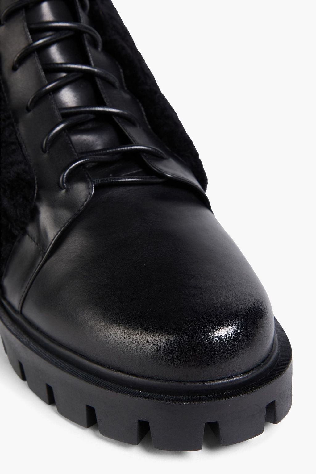 ALEXANDRE BIRMAN Clarita bow-detailed shearling combat boots