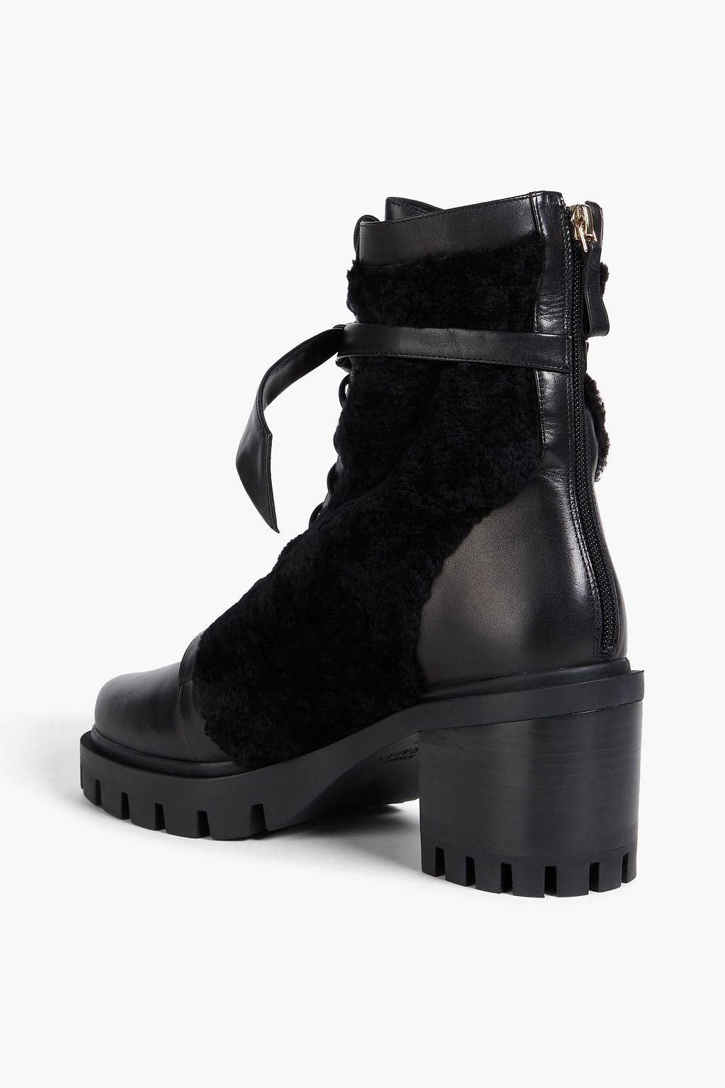 ALEXANDRE BIRMAN Clarita bow-detailed shearling combat boots