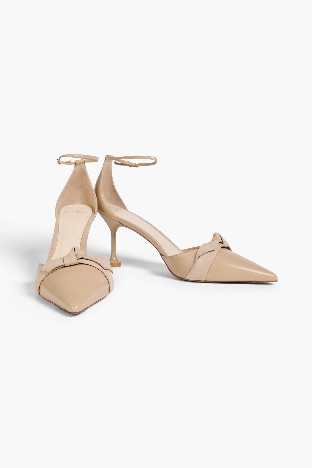 ALEXANDRE BIRMAN Clarita Flare bow-detailed leather pumps