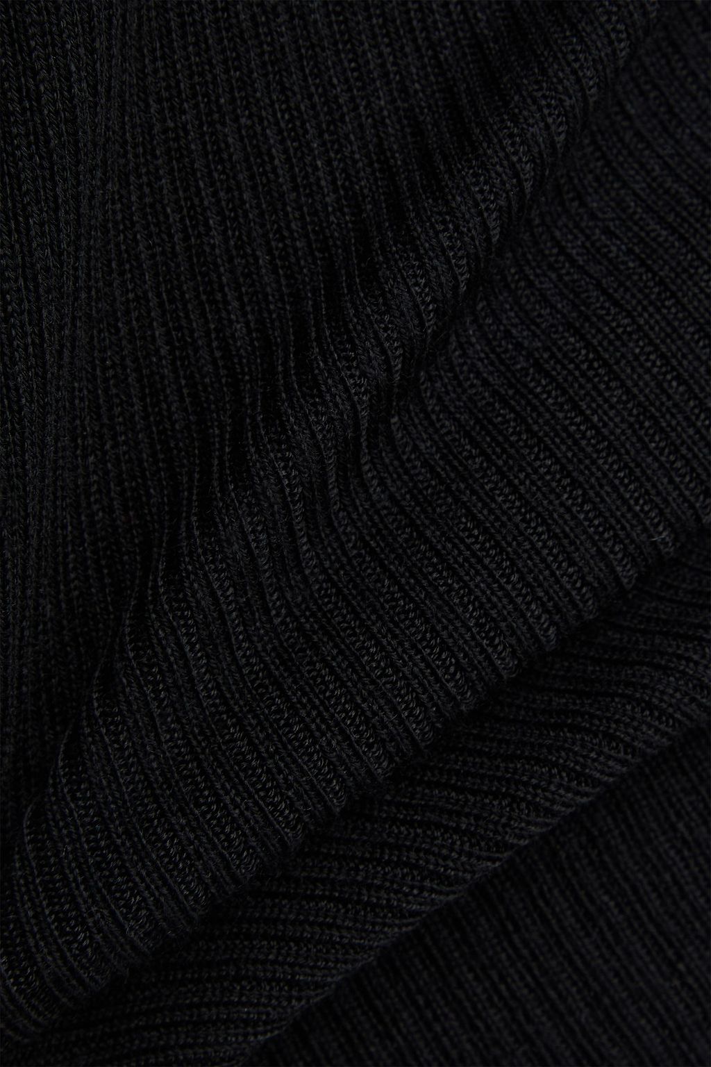 THEORY Ribbed wool turtleneck top