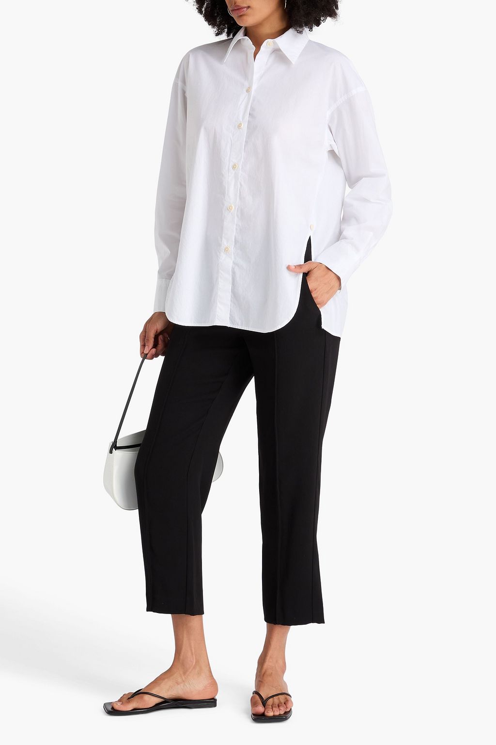 VINCE. Cotton-poplin shirt