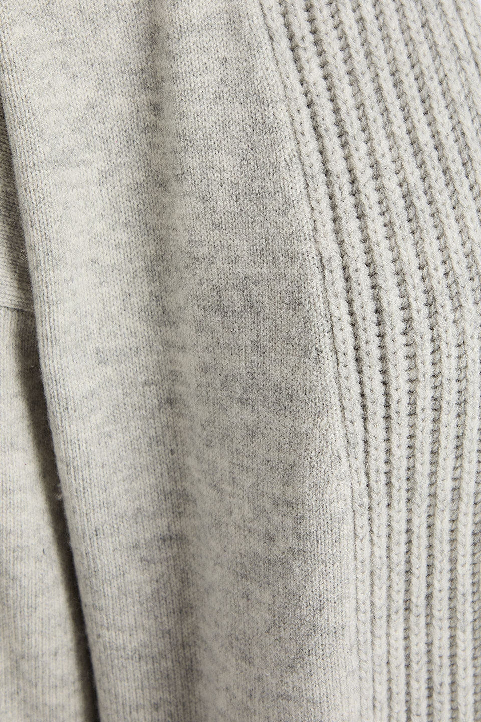 Vince Wool And Cashmere-blend Cardigan In Gray