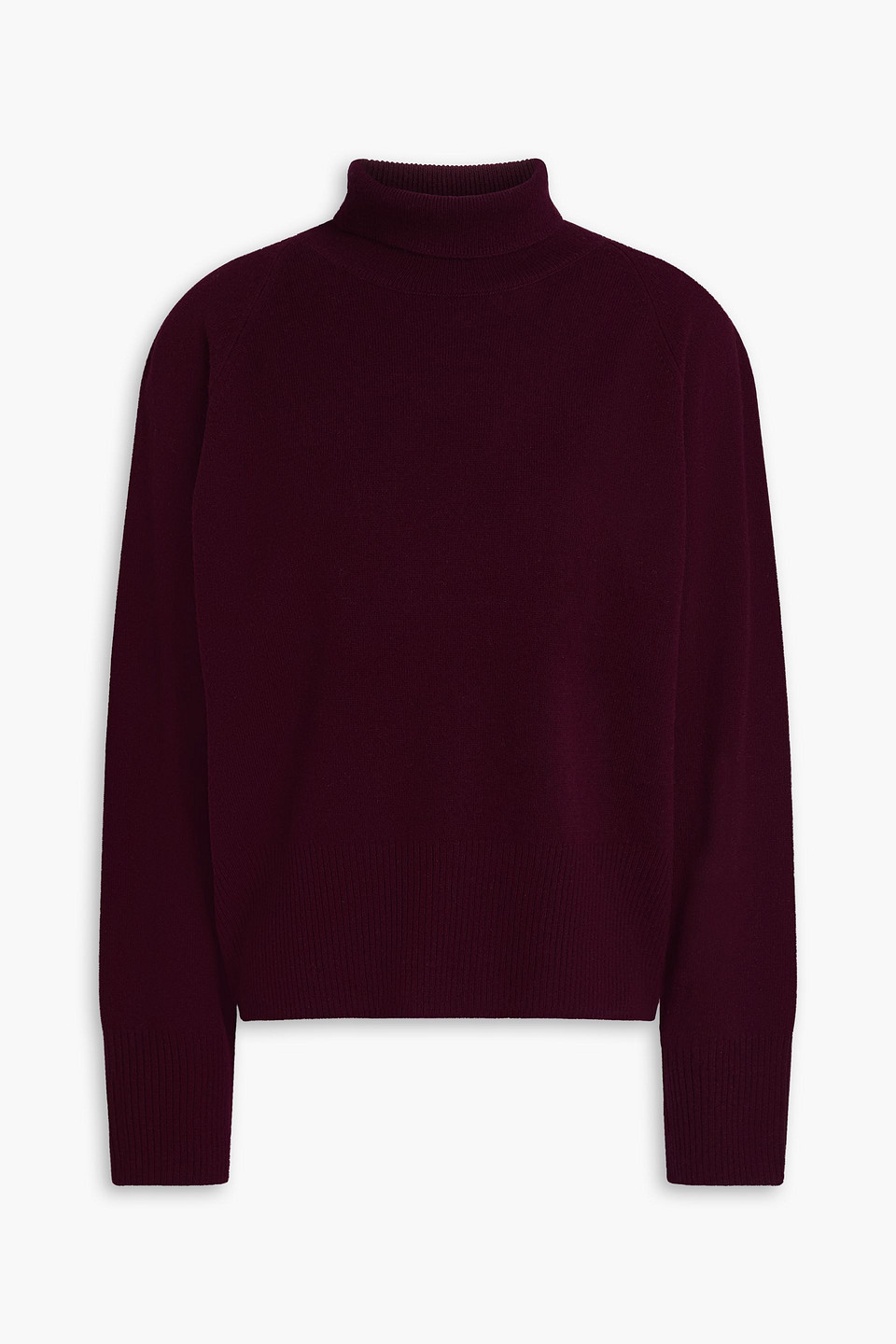 Vince Wool And Cashmere-blend Turtleneck Sweater In Burgundy