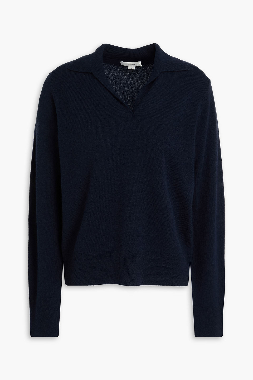 Vince Wool And Cashmere-blend Polo Sweater In Blue