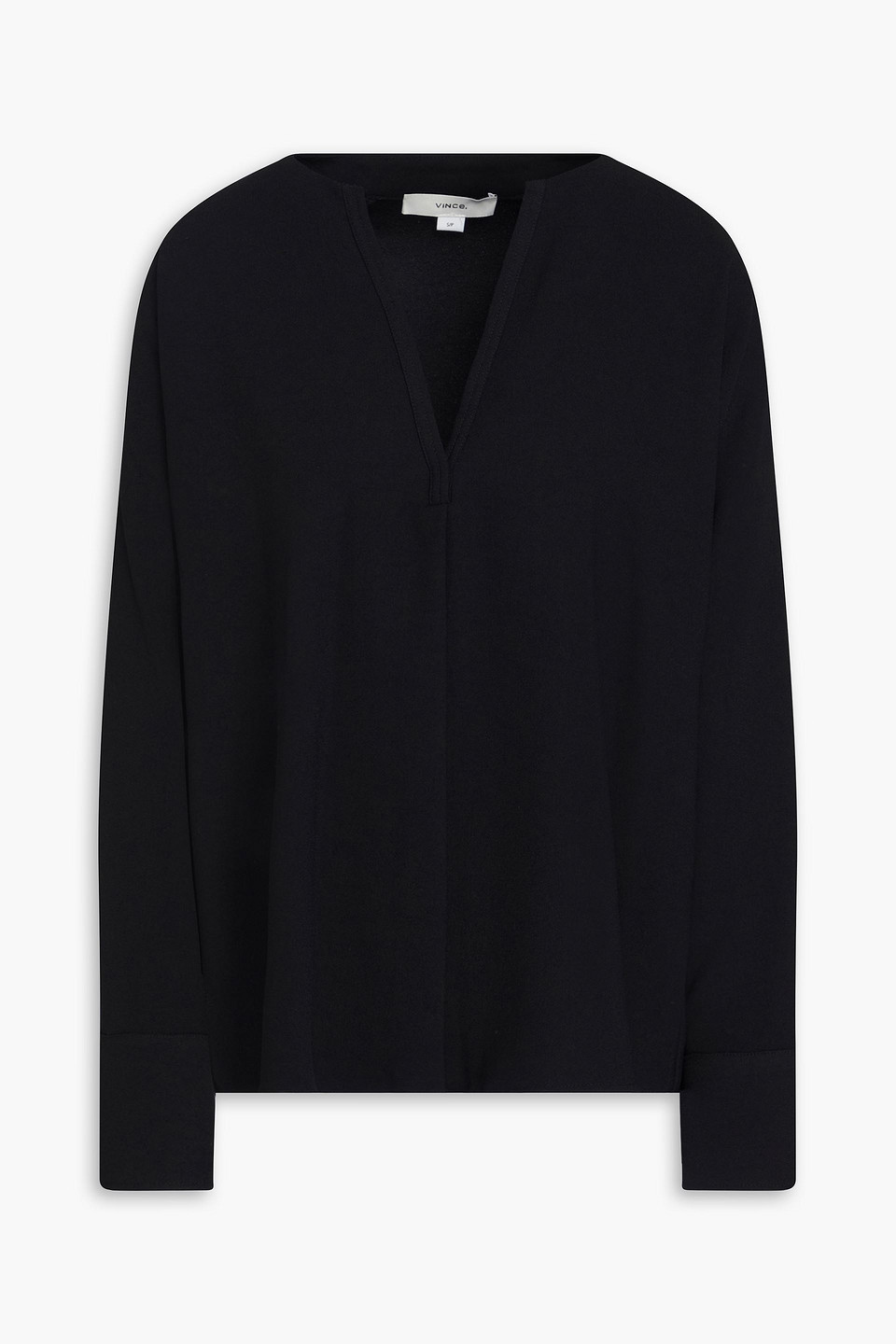 Vince Crepe Blouse In Blue