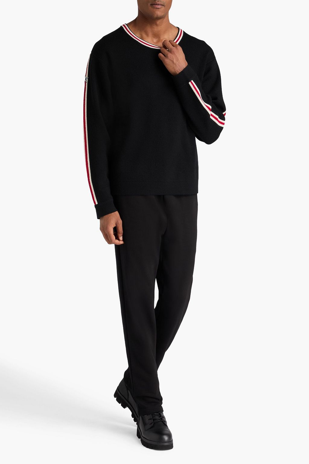 PERFECT MOMENT Striped merino wool sweater