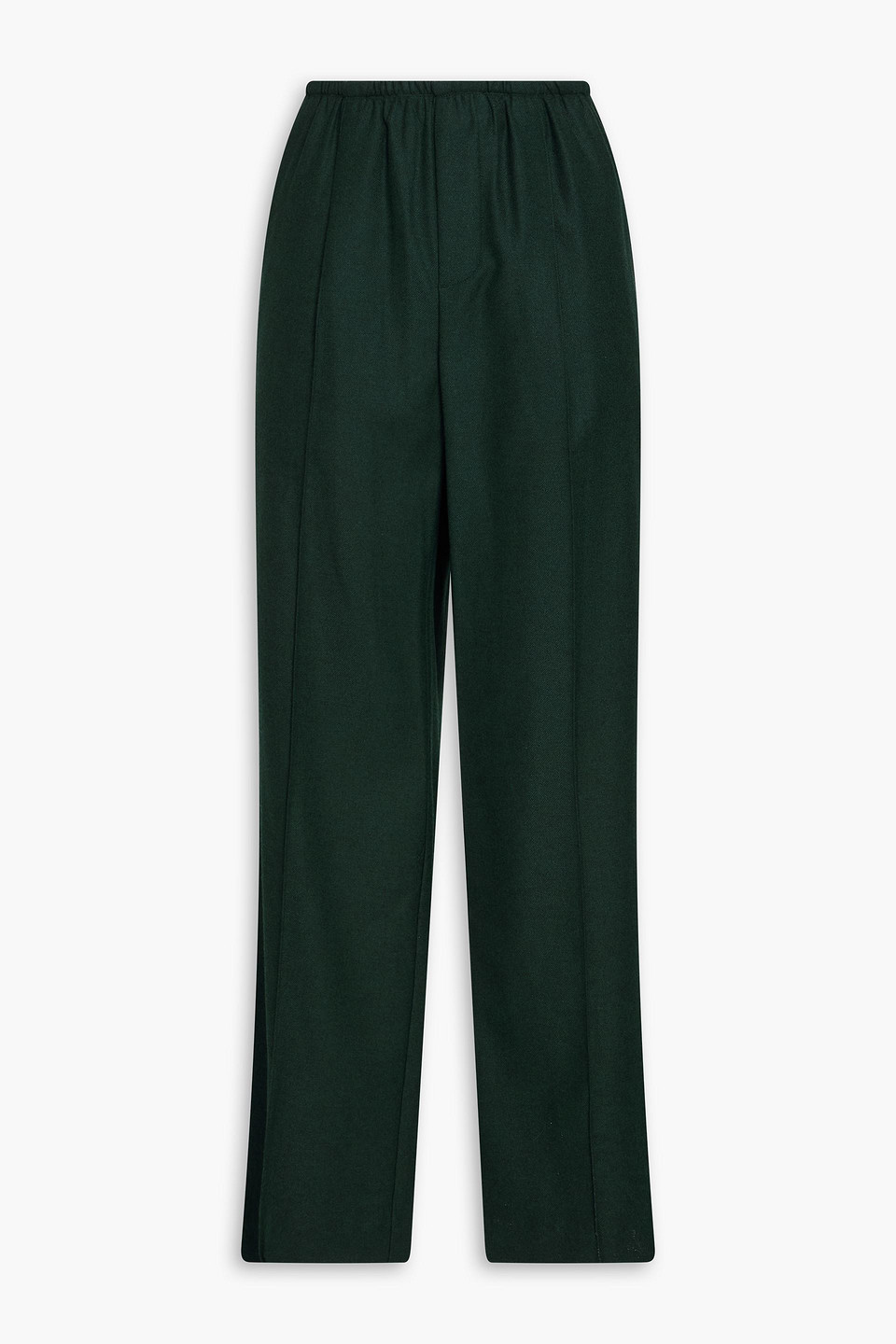 vince. - twill wide-leg pants - green - m