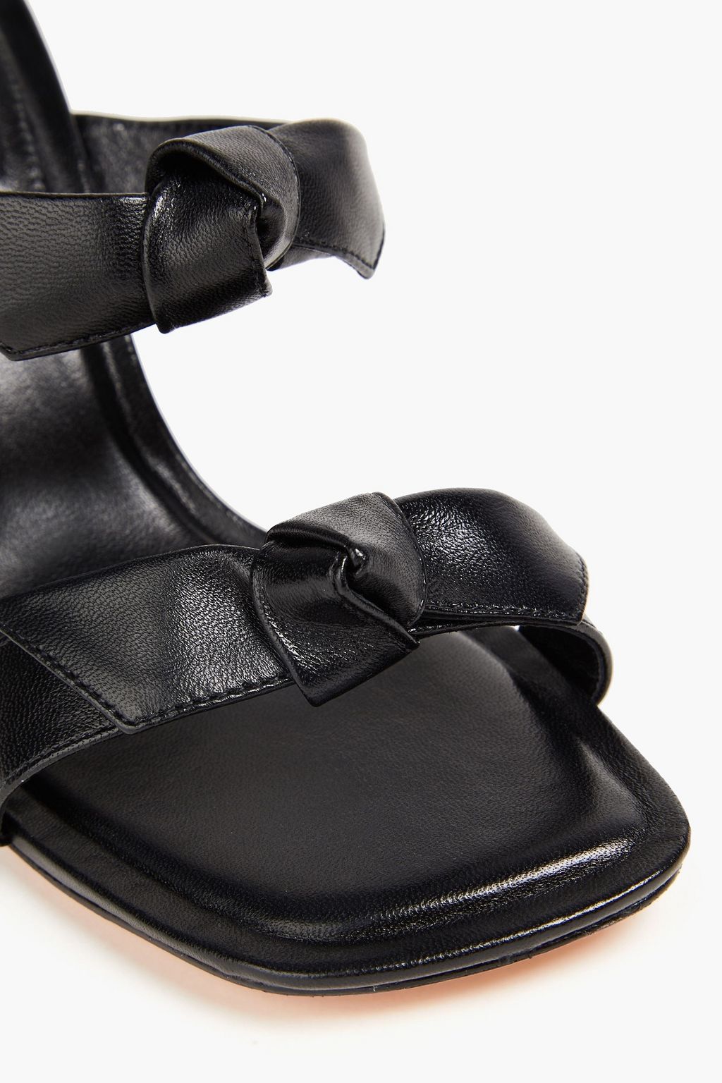 ALEXANDRE BIRMAN Clarita Square Flare 85 bow-detailed leather mules