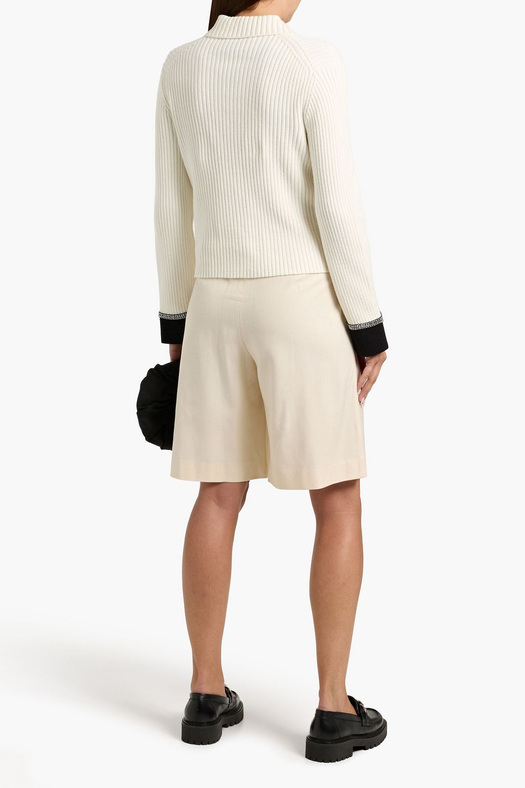 MAJE Pleated woven shorts