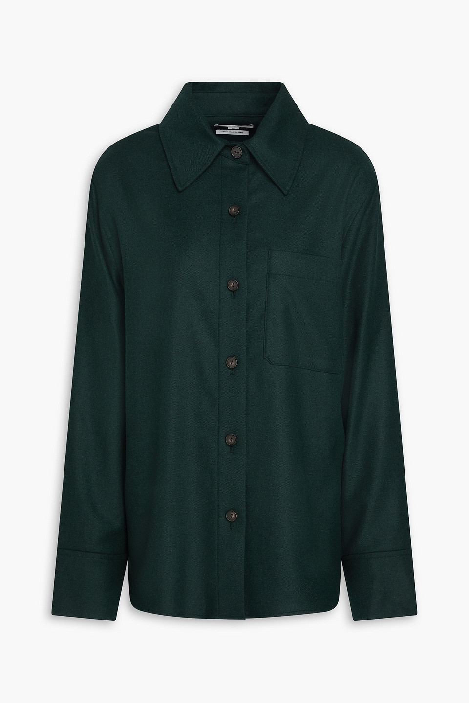 Vince Twill Shirt In Black