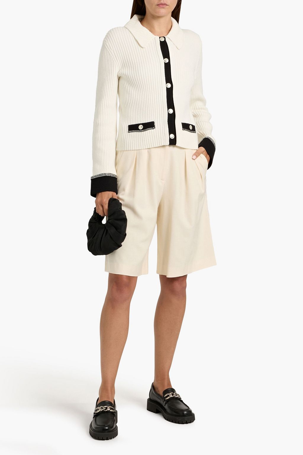 MAJE Ribbed-knit cardigan