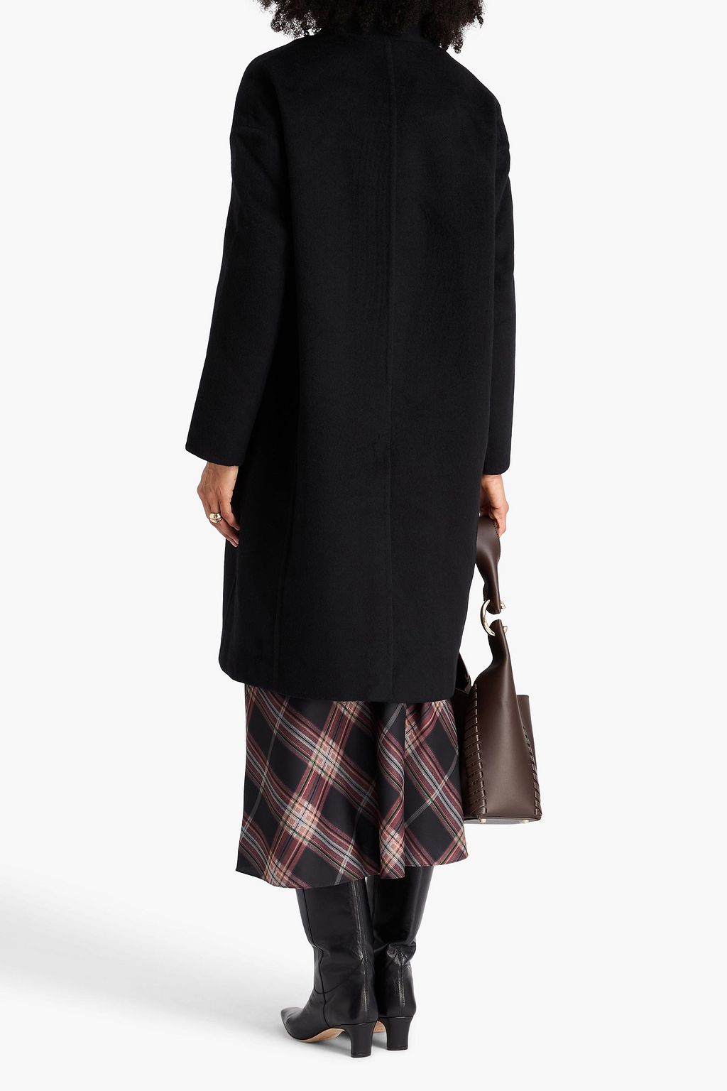 VINCE. Wool-blend felt coat
