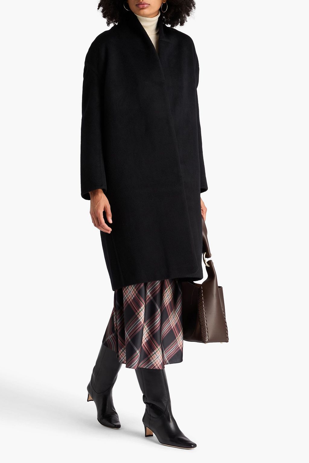 VINCE. Wool-blend felt coat