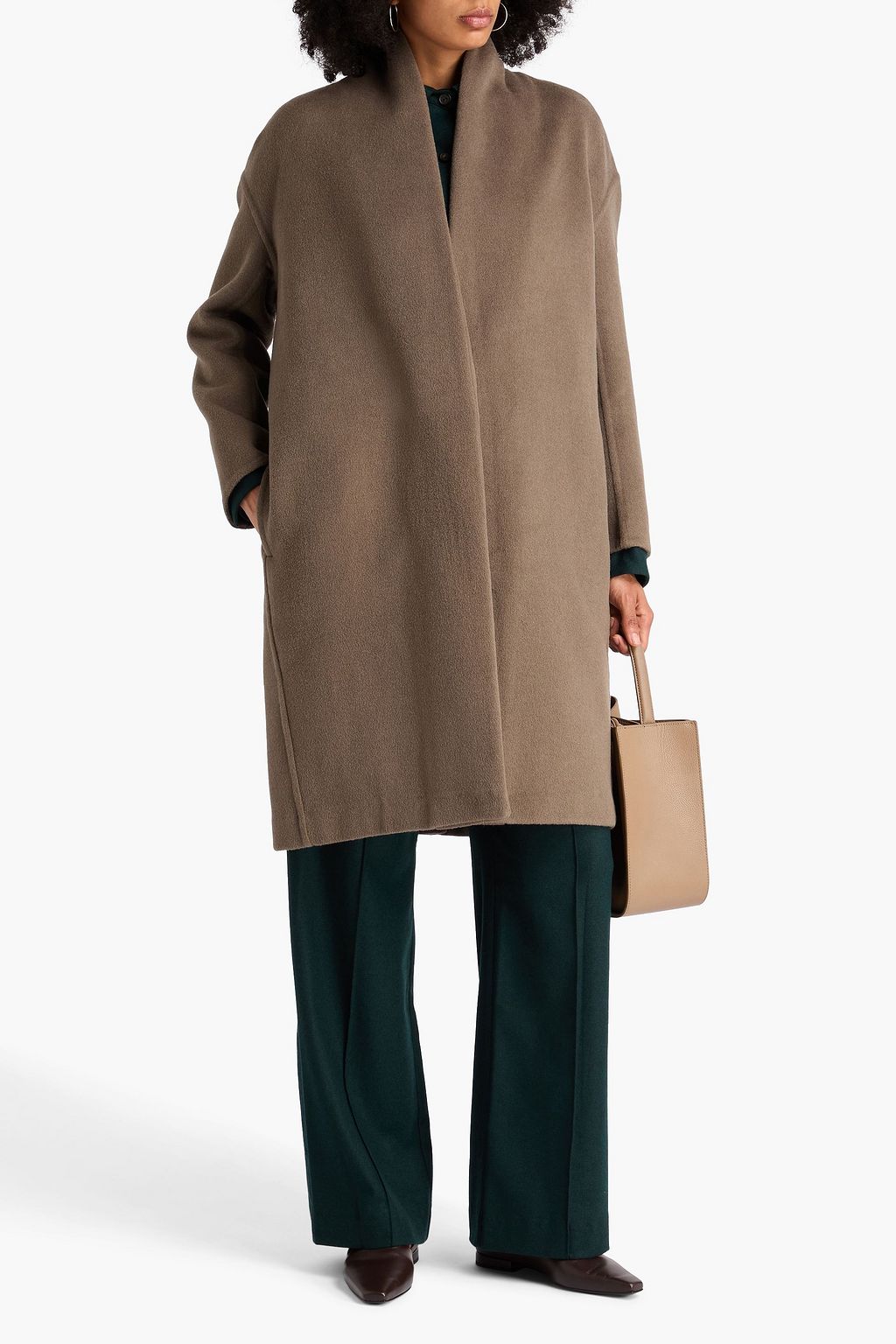 VINCE. Wool-blend felt coat