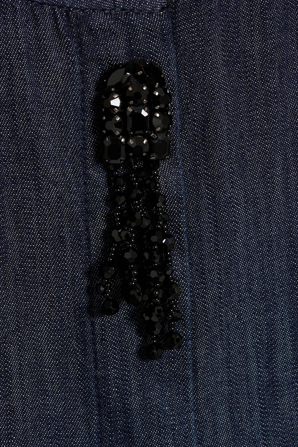 'S MAX MARA Meringa embellished chambray mini dress