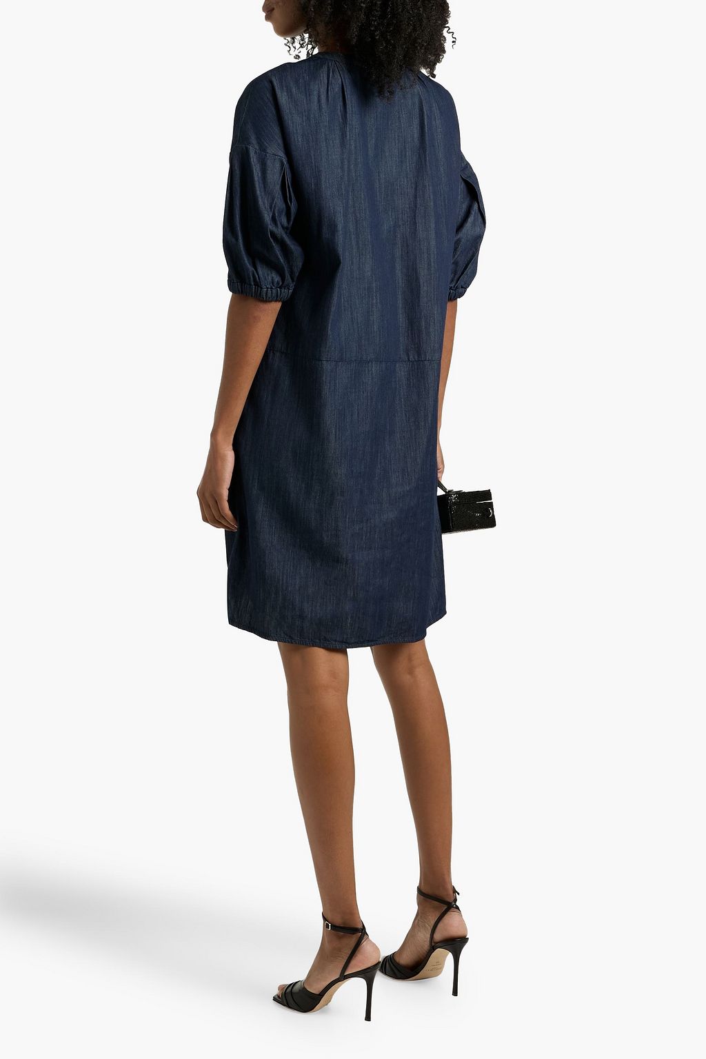 'S MAX MARA Meringa embellished chambray mini dress