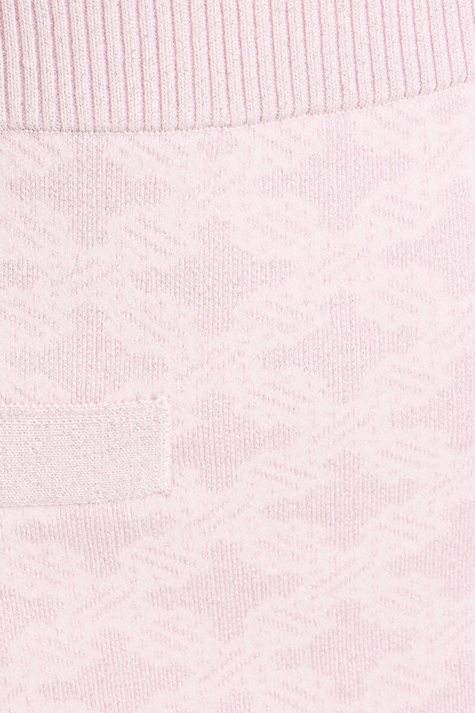 Maje Metallic Jacquard-knit Mini Skirt In Pink