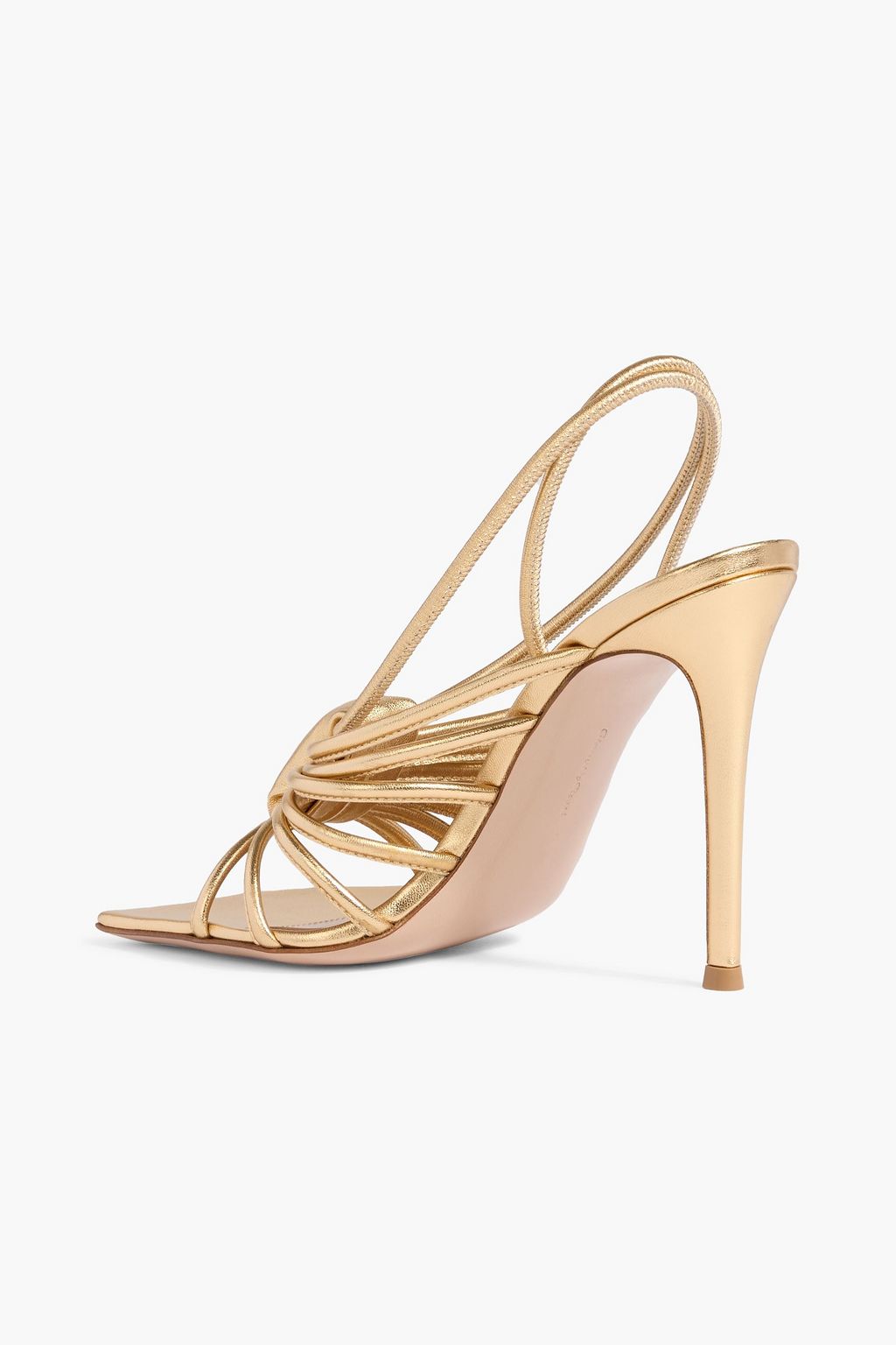 GIANVITO ROSSI Hellen metallic leather slingback sandals