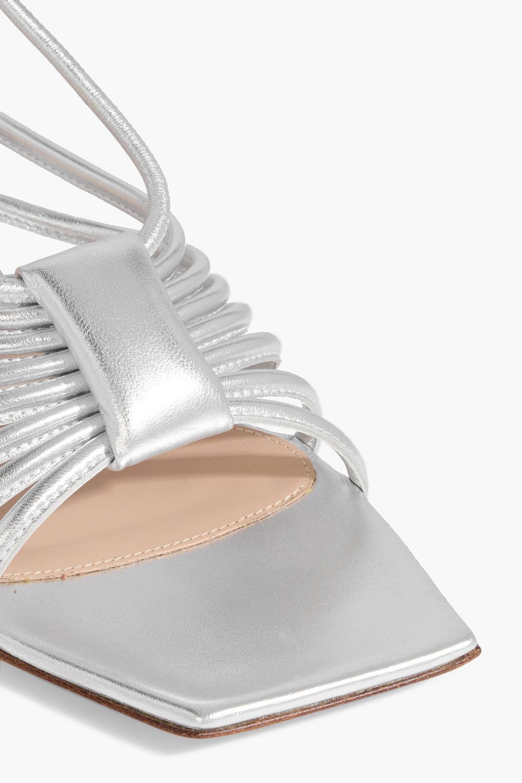 GIANVITO ROSSI Hellen 55 metallic leather slingback sandals