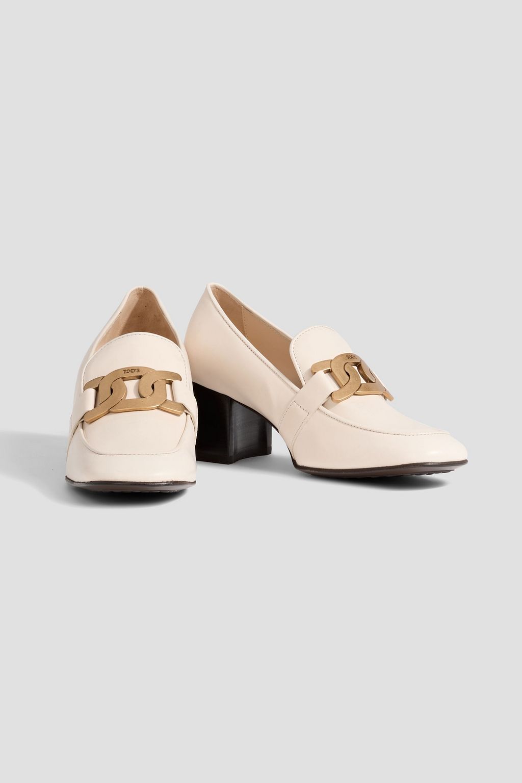 TOD'S Embellished leather loafers