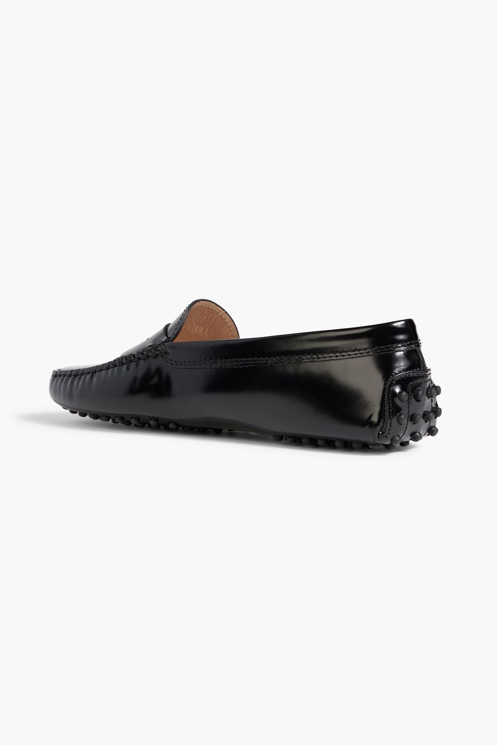 TOD'S Gommino glossed-leather loafers
