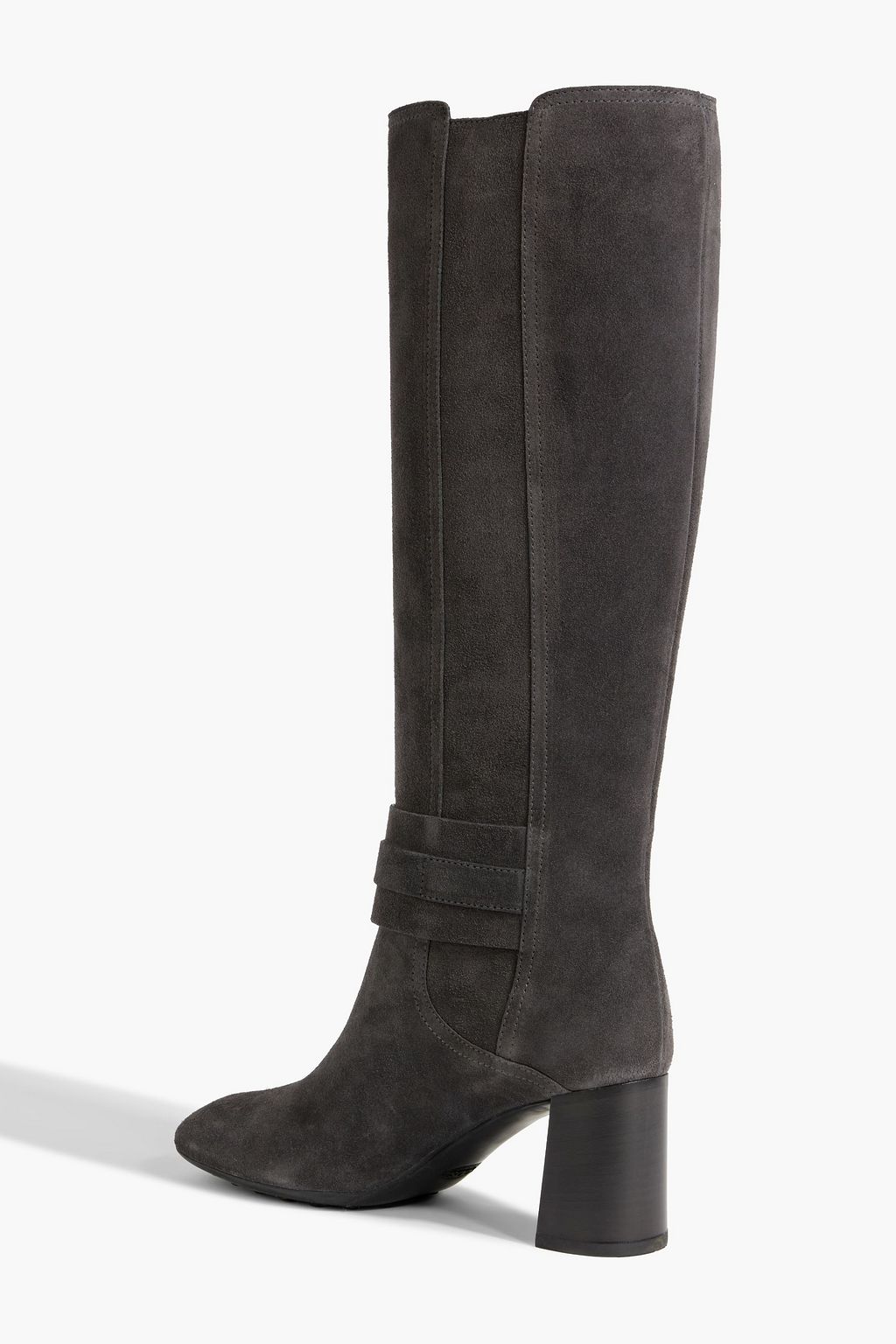 TOD'S Buckled suede knee boots