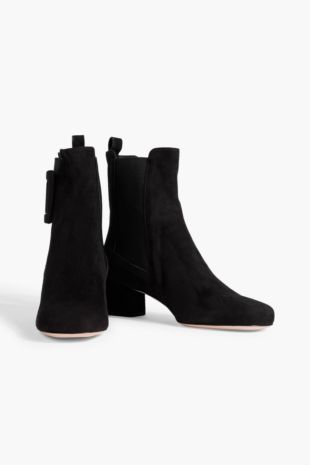 ROGER VIVIER Tres Vivier buckled suede Chelsea boots