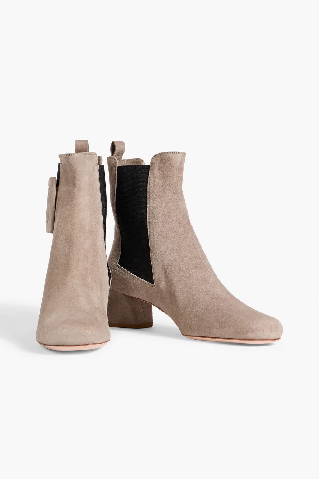 ROGER VIVIER Très Vivier buckled suede Chelsea boots