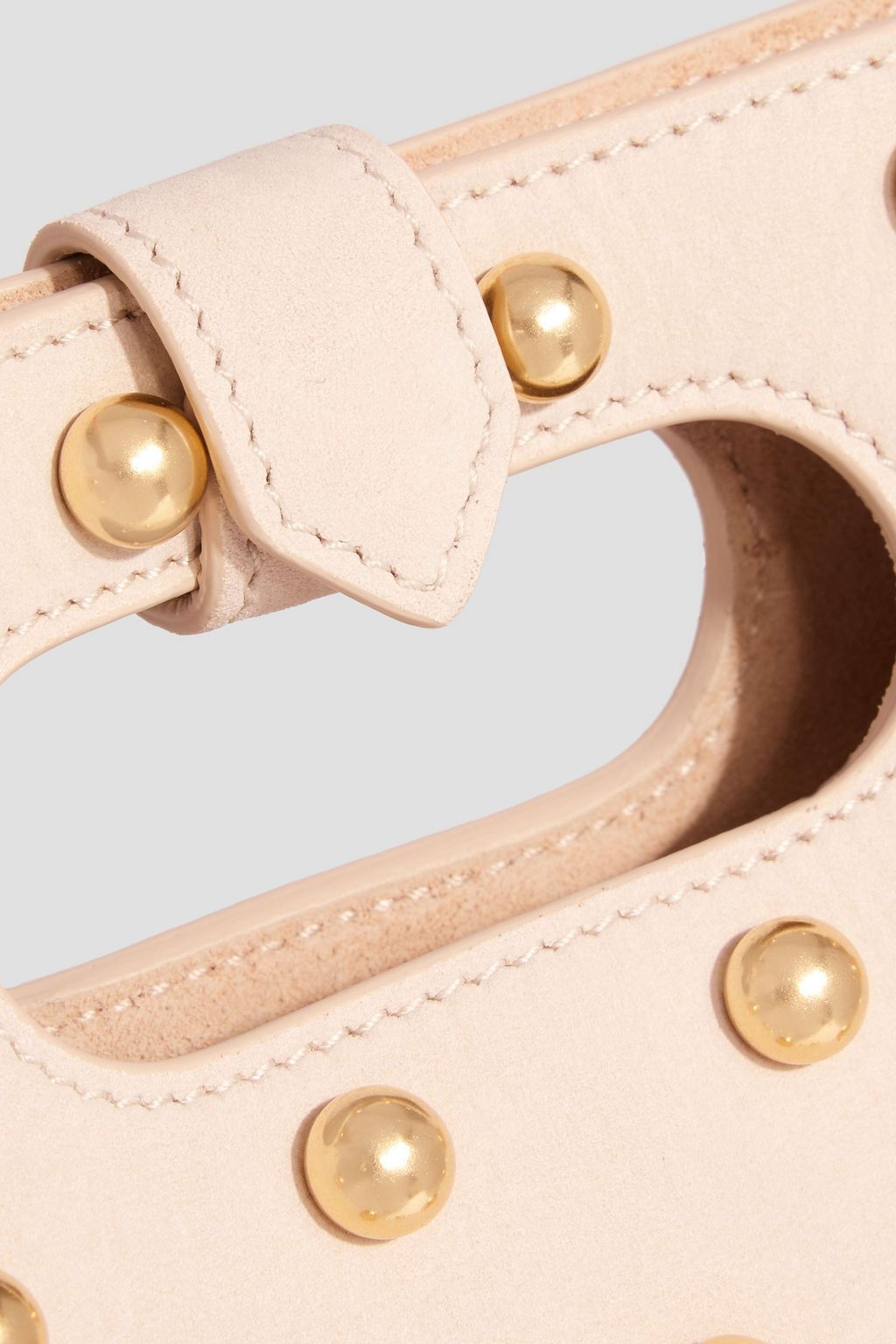ALAÏA Folded small studded suede tote