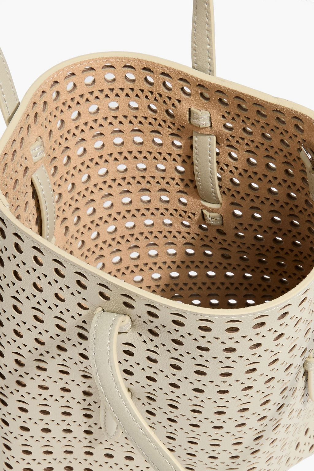 ALAÏA Mina laser-cut leather tote