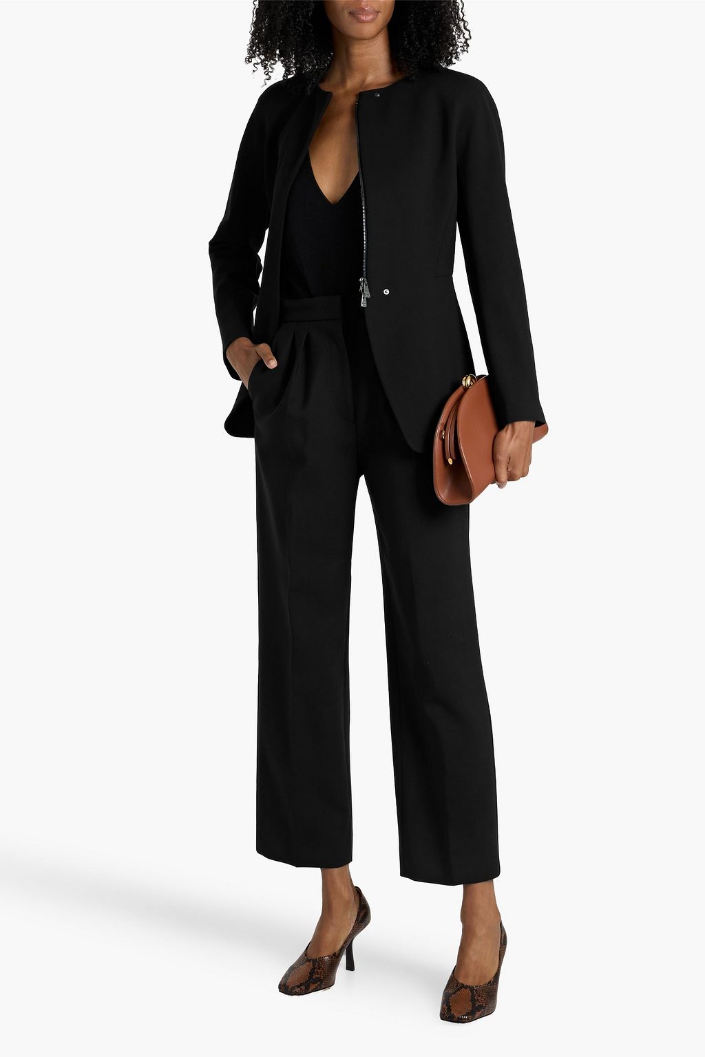 MAX MARA Verbano wool-blend crepe straight-leg pants