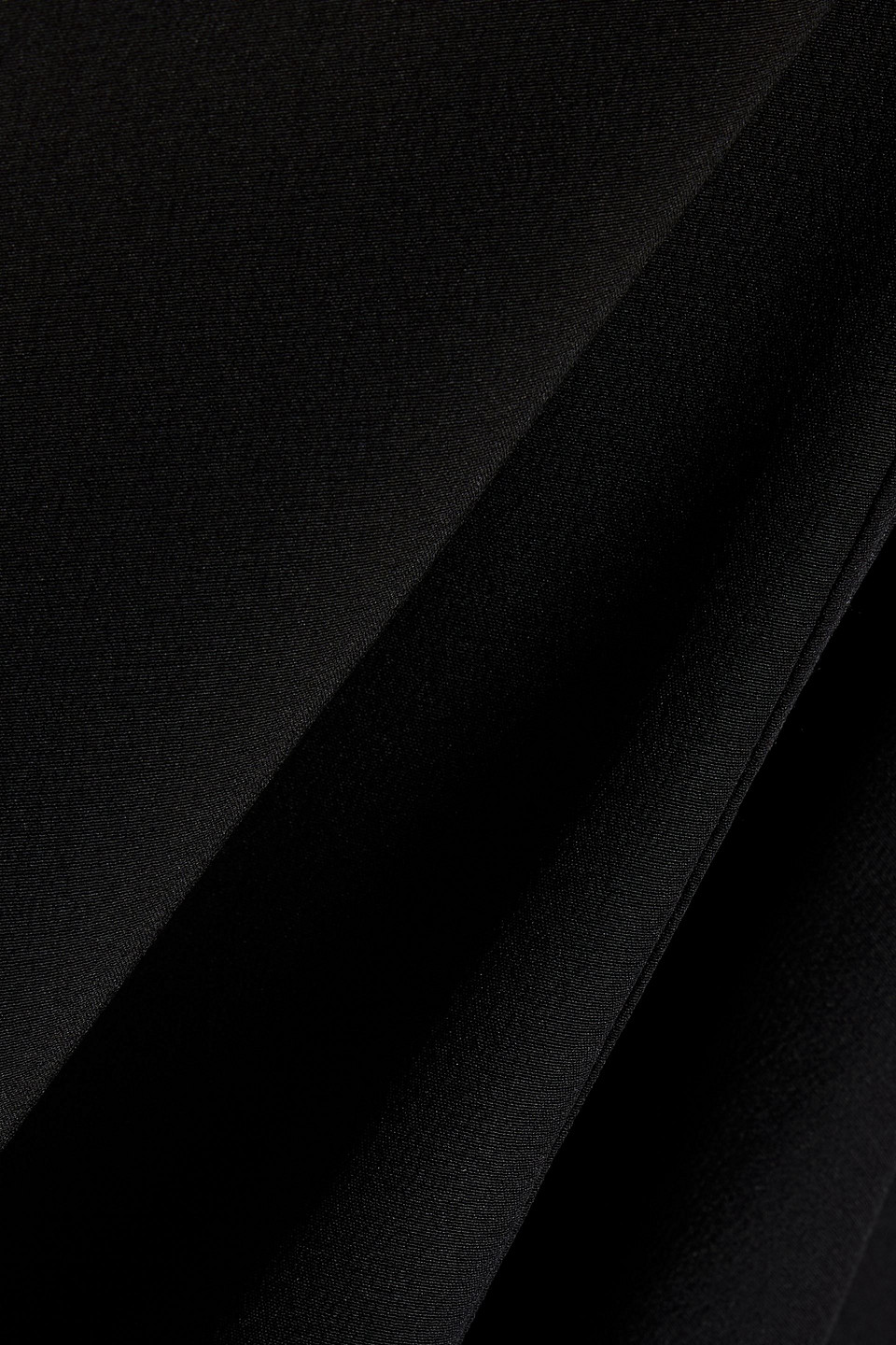 Max Mara Ecuador Pleated Silk Crepe De Chine Top In Black