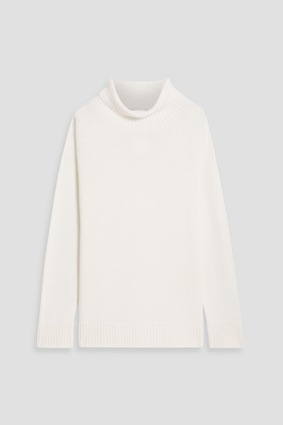 Max Mara Superbo Wool Turtleneck Sweater In White