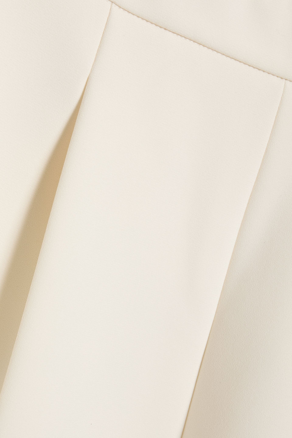 Max Mara Smalto One-sleeve Pleated Crepe Jumpsuit In White