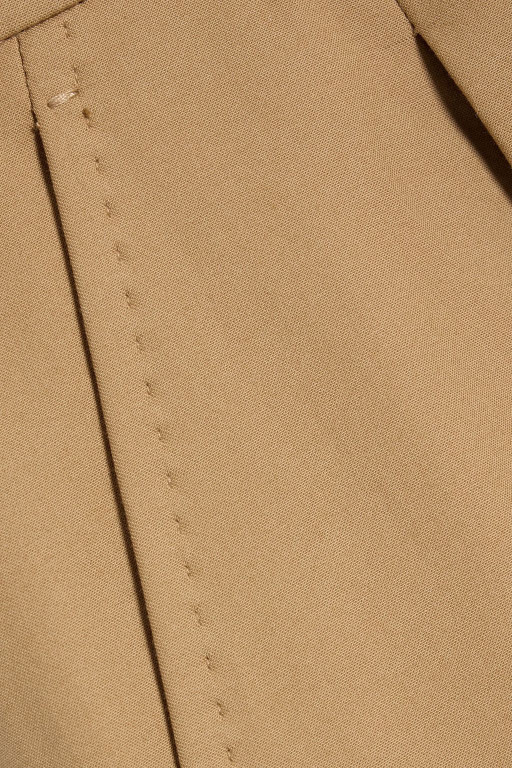 MAX MARA Avoriaz pleated cotton-blend wide-leg pants