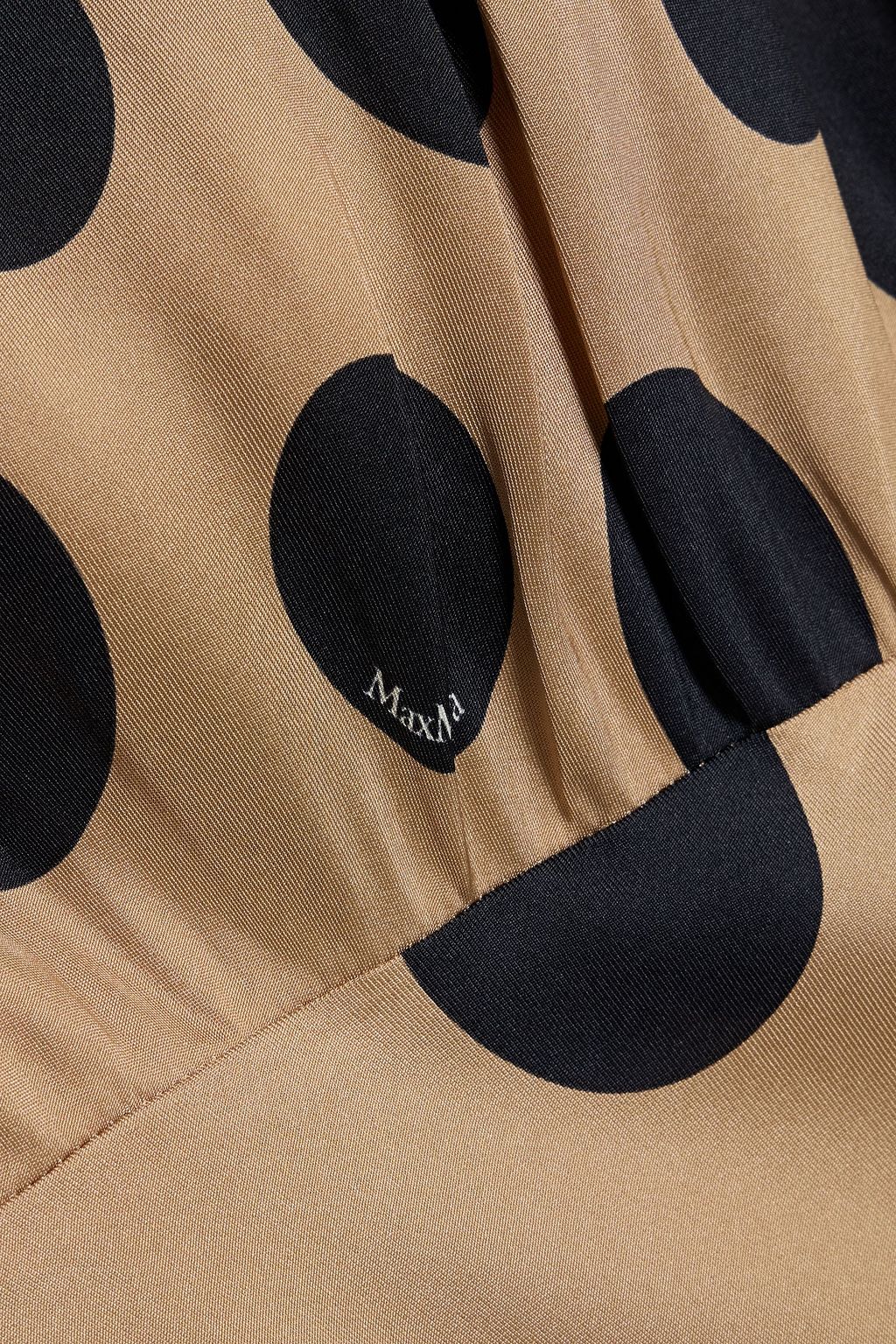 MAX MARA Juglas polka-dot silk-twill maxi dress