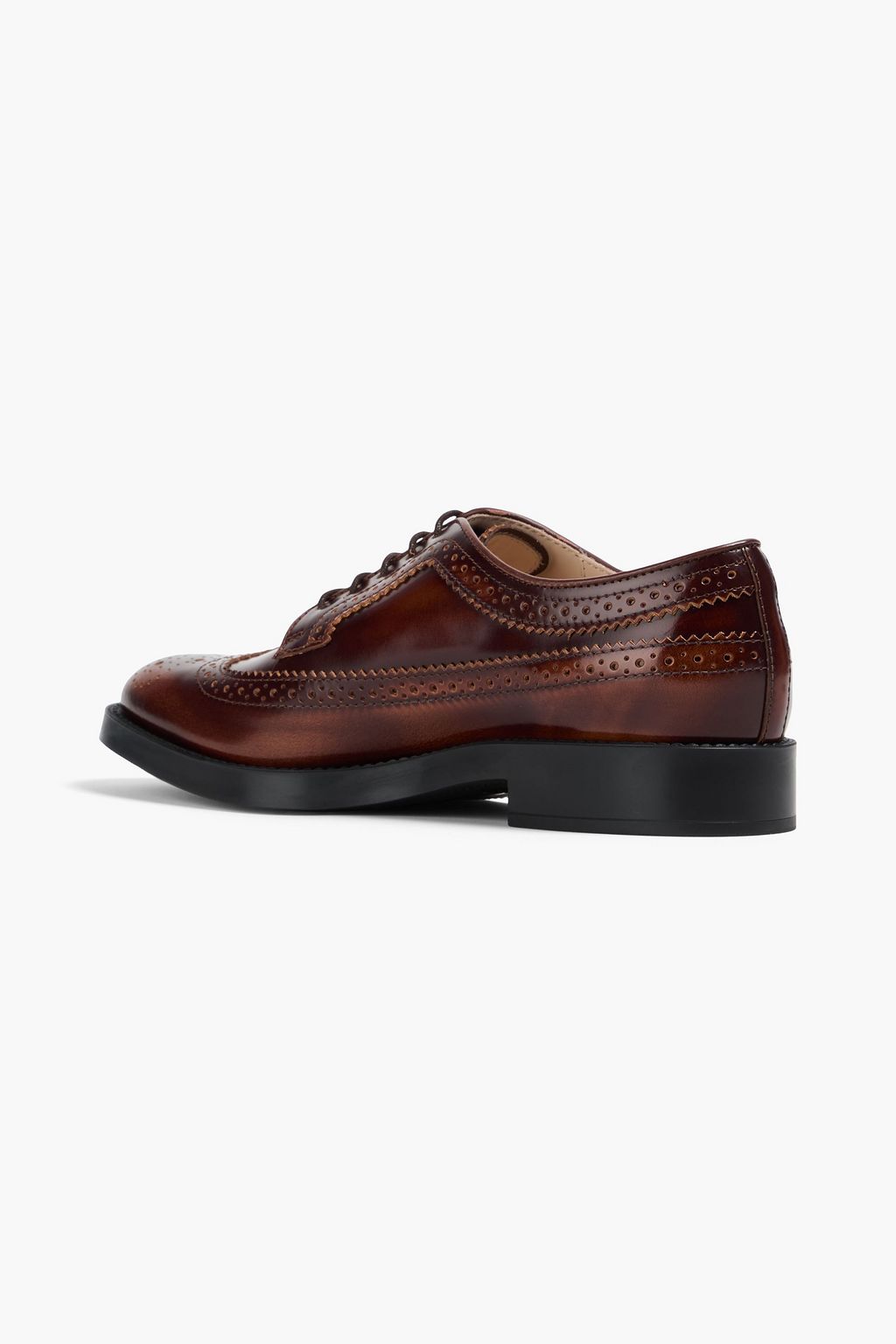 TOD'S Brogues aus brüniertem Glanzleder
