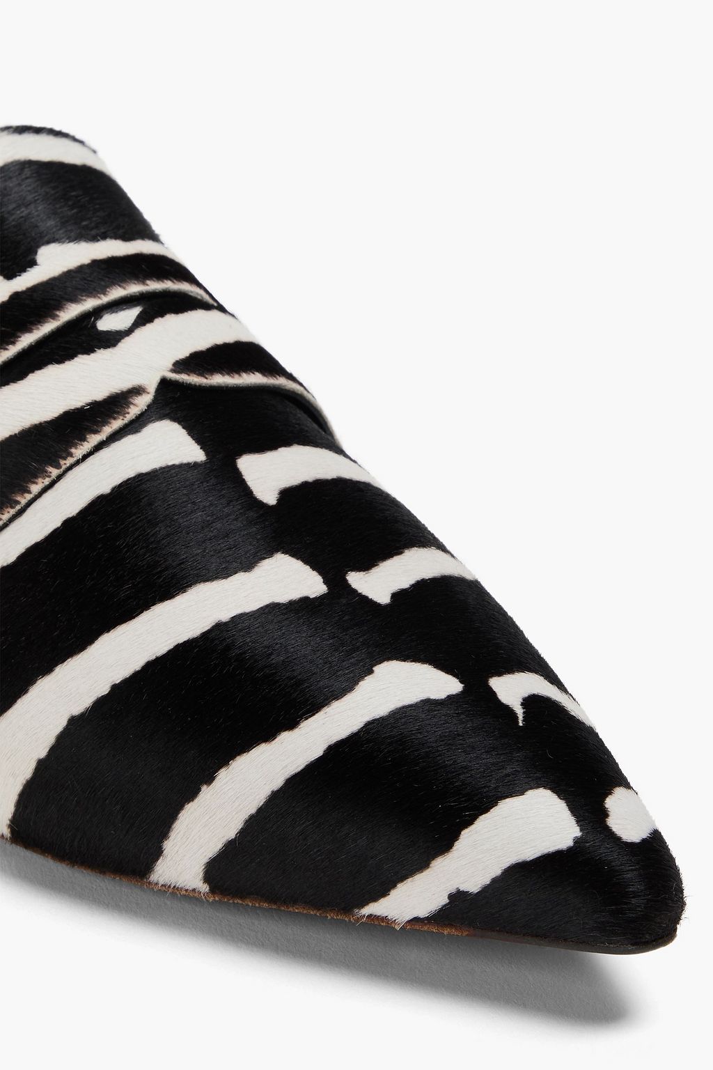 TOD'S Zebra-print calf hair loafers
