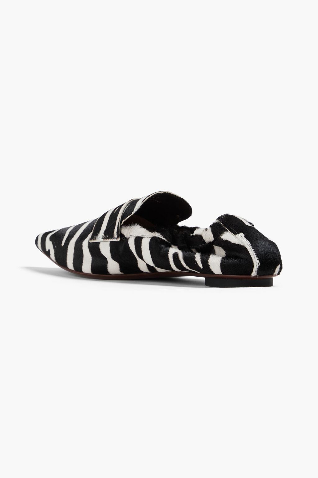 TOD'S Zebra-print calf hair loafers