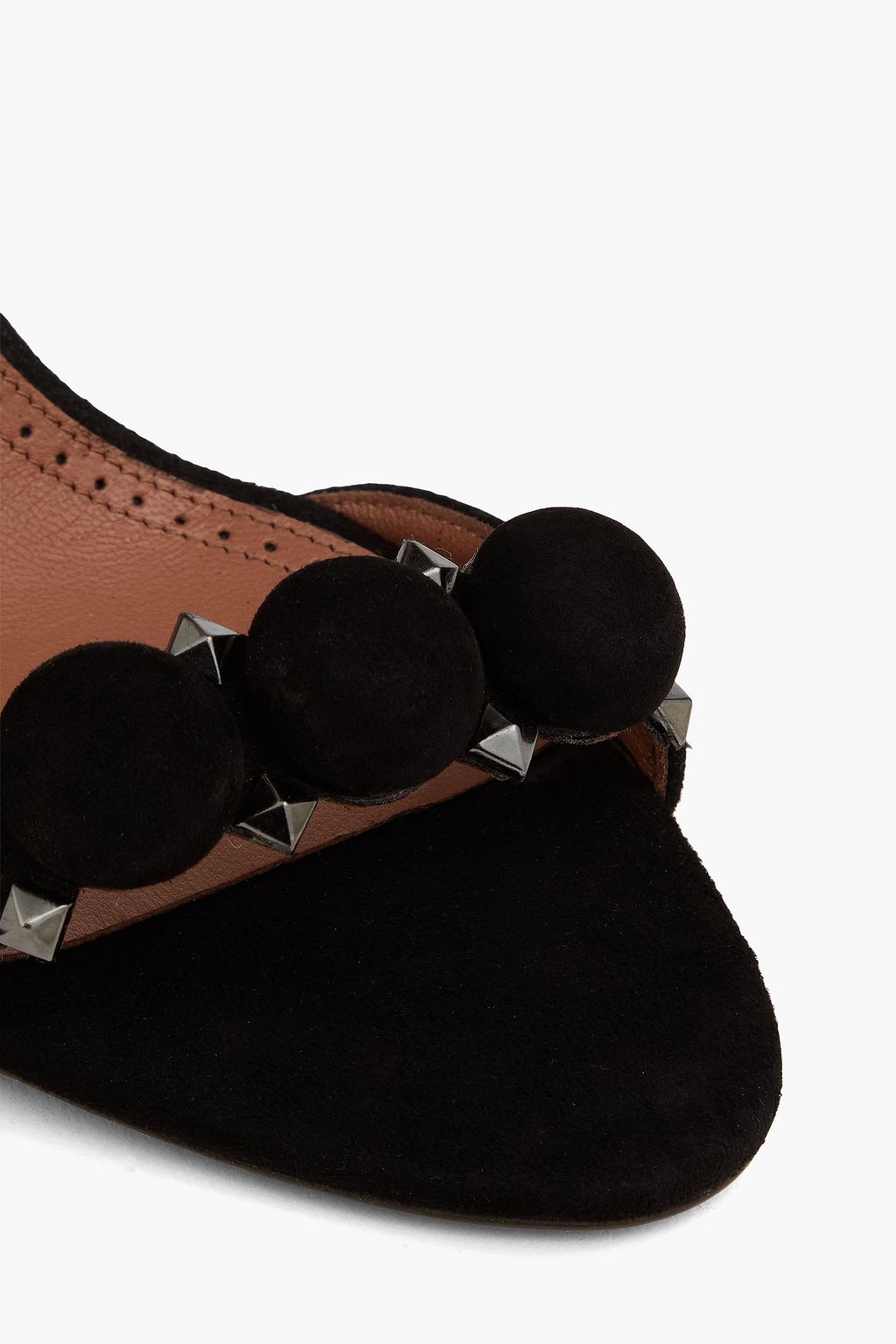ALAÏA La Bombe 90 studded suede sandals