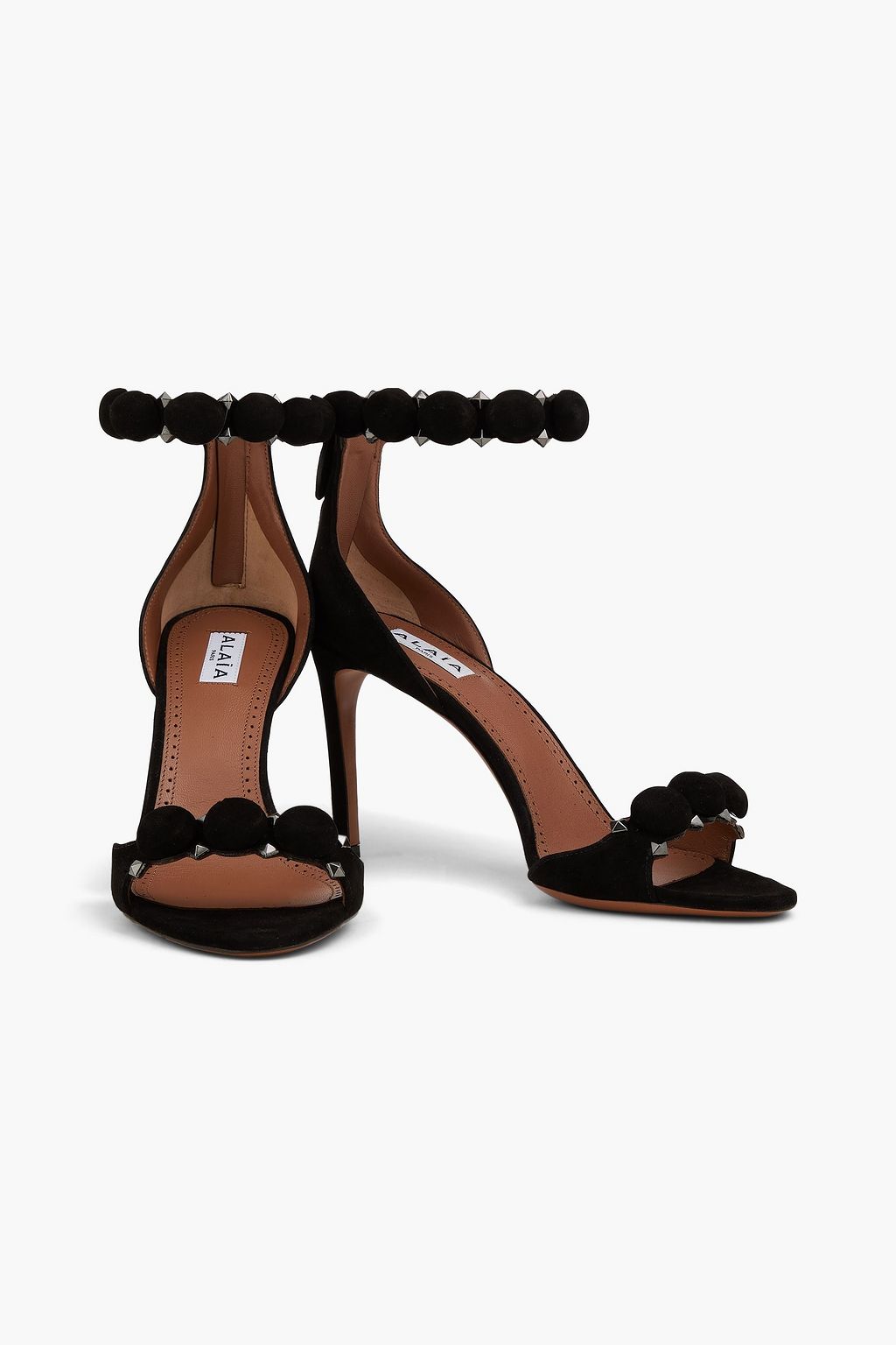 ALAÏA La Bombe 90 studded suede sandals