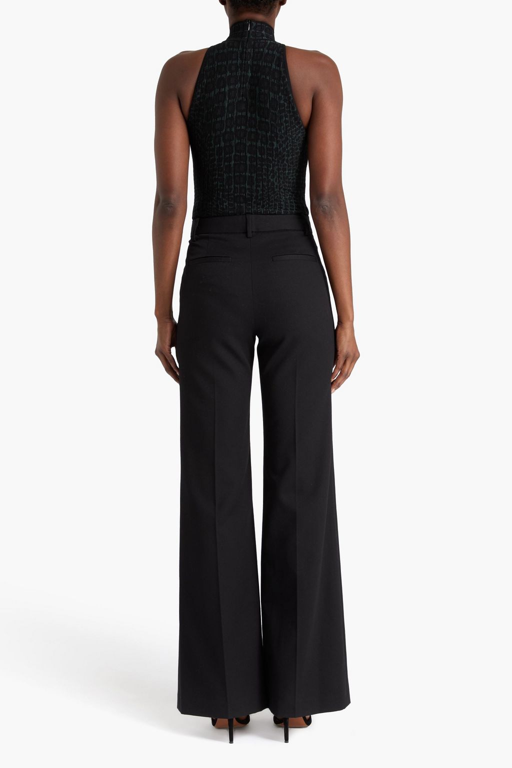 ALAÏA Ribbed jacquard-knit bodysuit