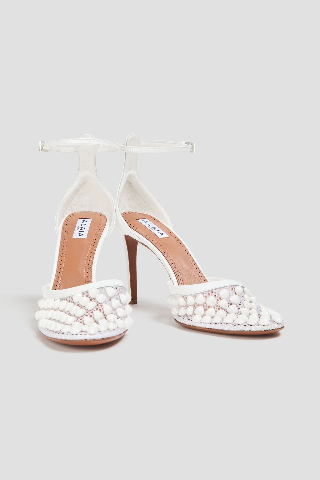 ALAÏA メッシュ&パテントレザー パンプス