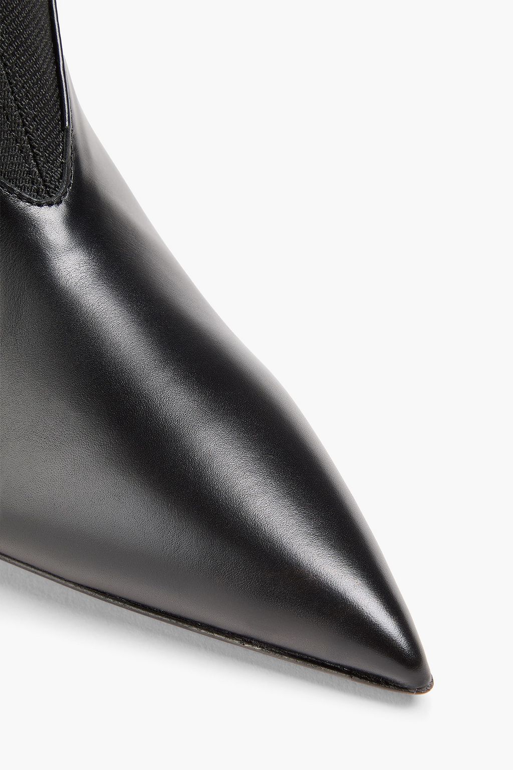 ALAÏA Leather and stretch-knit ankle boots