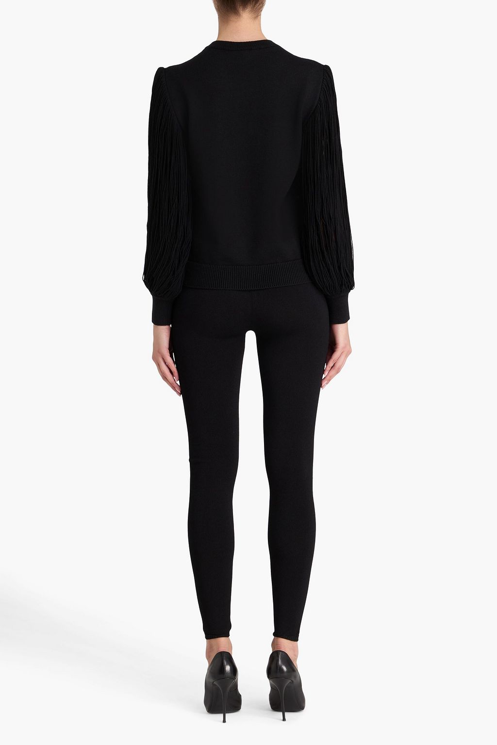 ALAÏA Fringed wool-blend sweater