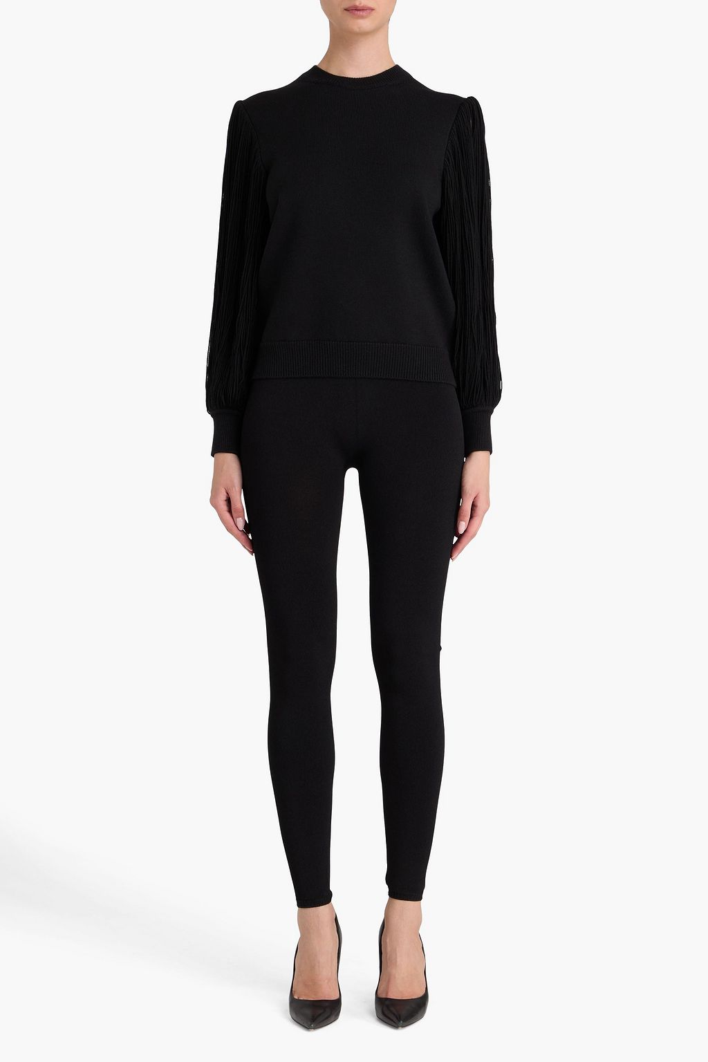 ALAÏA Fringed wool-blend sweater