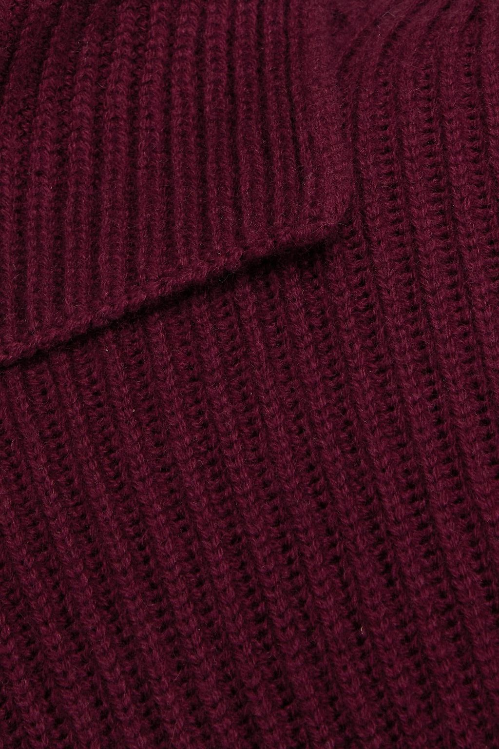 JOSEPH Ribbed wool, silk and cashmere-blend turtleneck sweater