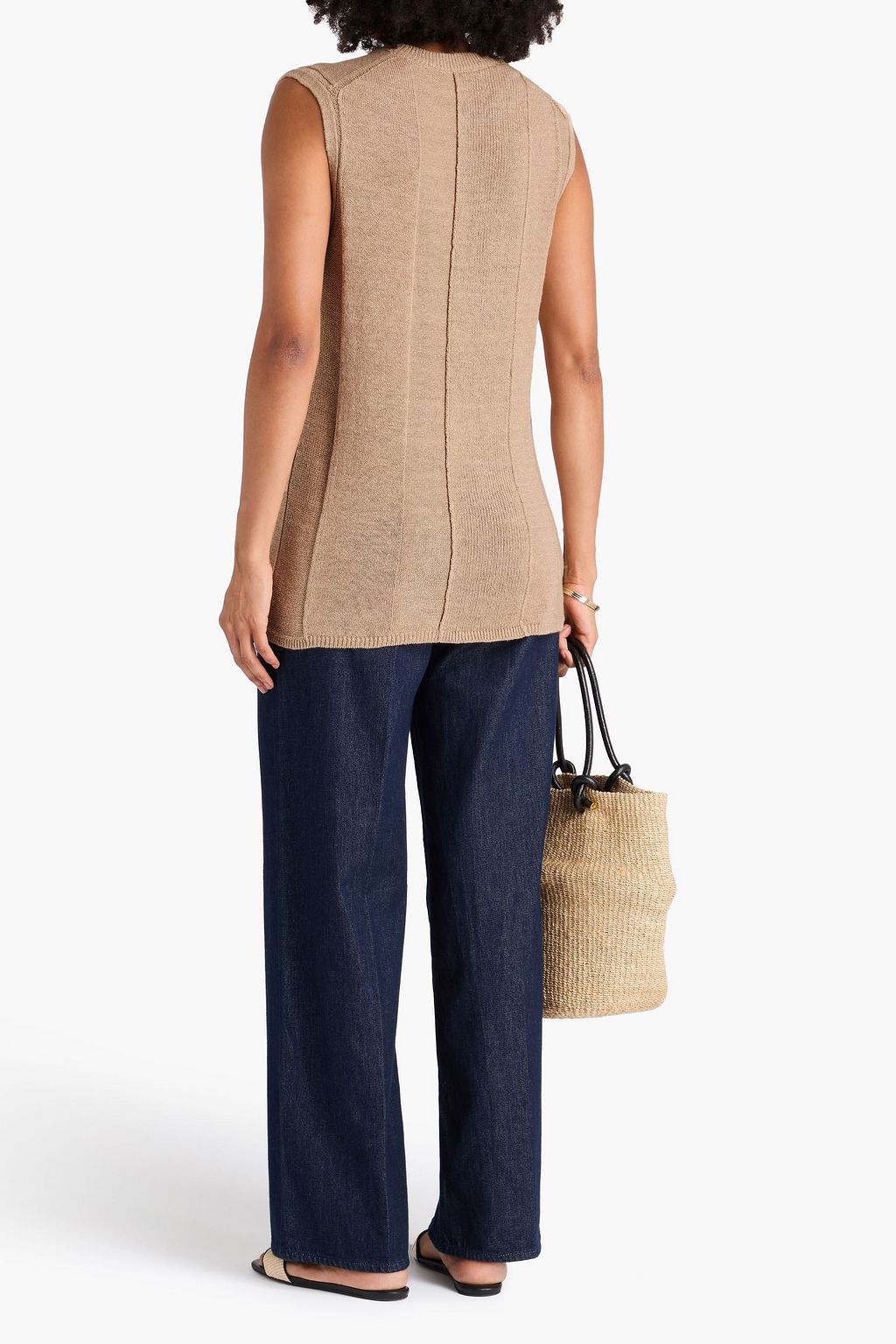 JOSEPH Linen-blend top