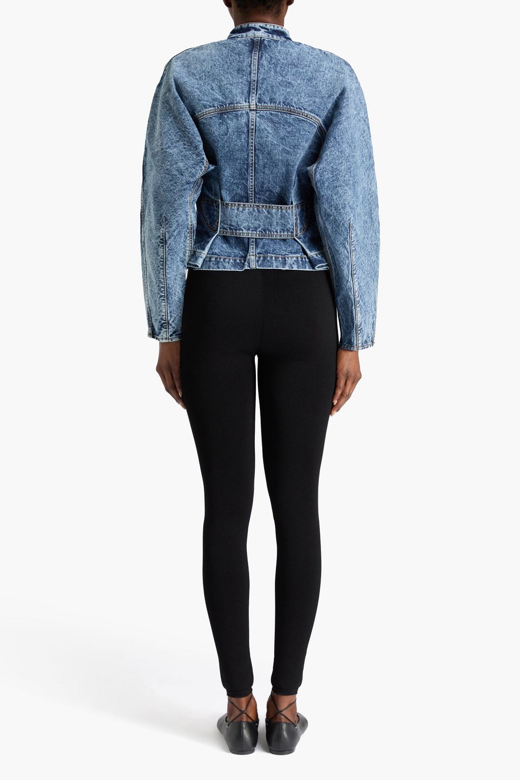 ALAÏA Acid-wash denim jacket